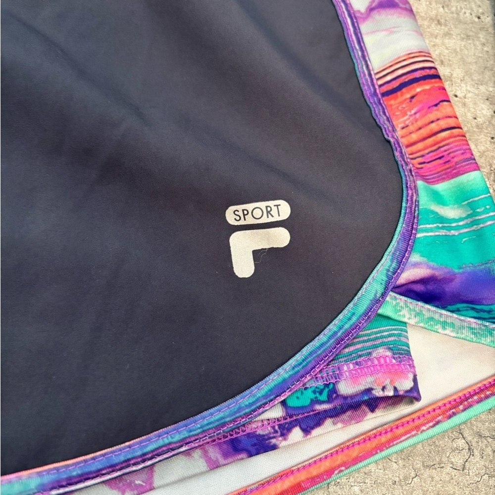 FILA Sport Women’s Size 2x Running Shorts Navy Pink Purple Workout Gym Casual - Picture 5 of 7